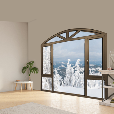 Soundproof Aluminum Inswing Casement Window Heat Insulation With Retractable Mosquito Net
