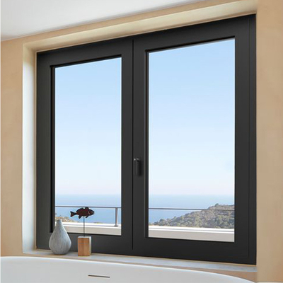 Soundproof Aluminum Inswing Casement Window Heat Insulation With Retractable Mosquito Net