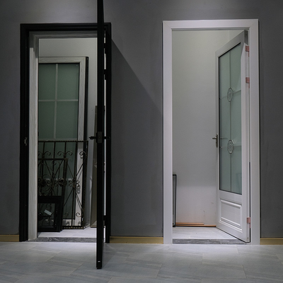 Glass Door Bathroom Kitchen Sound Insulation Waterproof Interior Casement Aluminum Toilet Doors