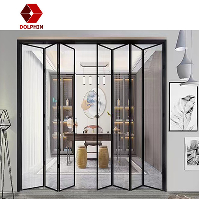 Frameless Folding Glass Door Bi-Folding Aluminum gate for villa hotel cottage hut house