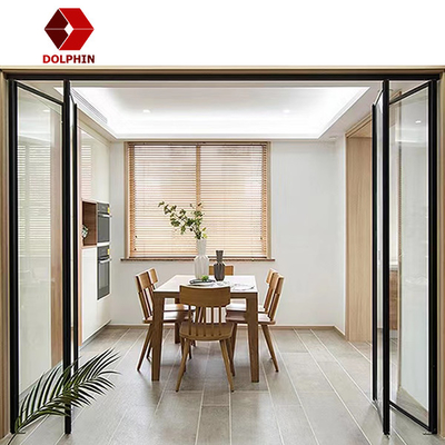 Factory Manufacturing Aluminum Exterior Bi Folding Doors Aluminum Folding Door Glass Sliding