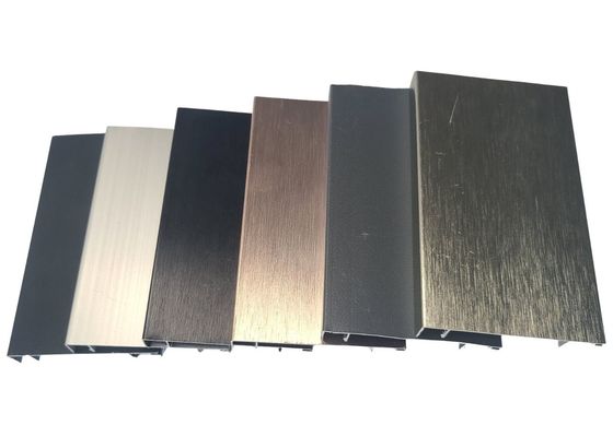 T3 T8 Anodised Aluminium Profile For Glass Sliding Door Wardrobes Frame