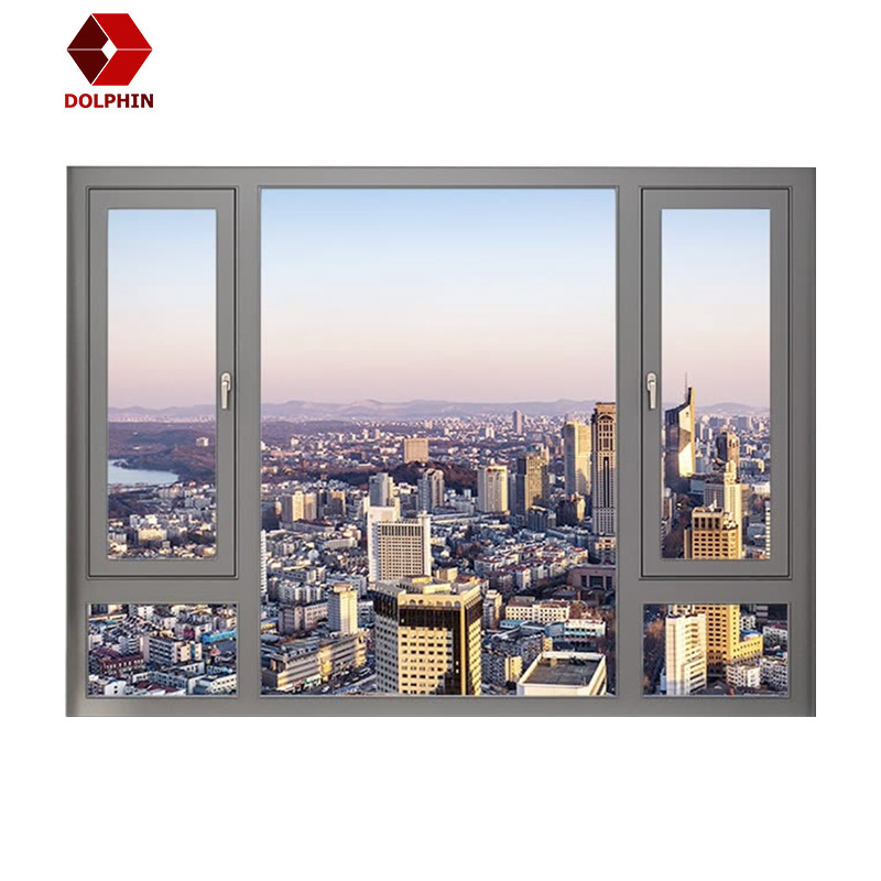 Customized Good Quality Windows Vertical Double Glazed Aluminum Casement Window