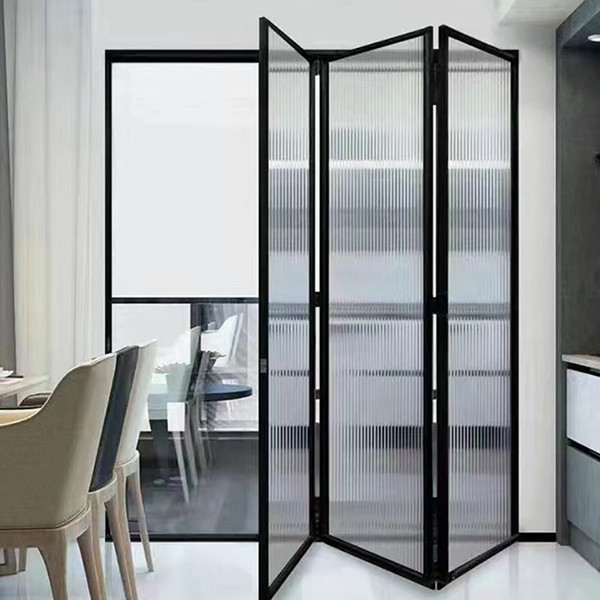 Frameless Folding Glass Door Bi-Folding Aluminum gate for villa hotel cottage hut house