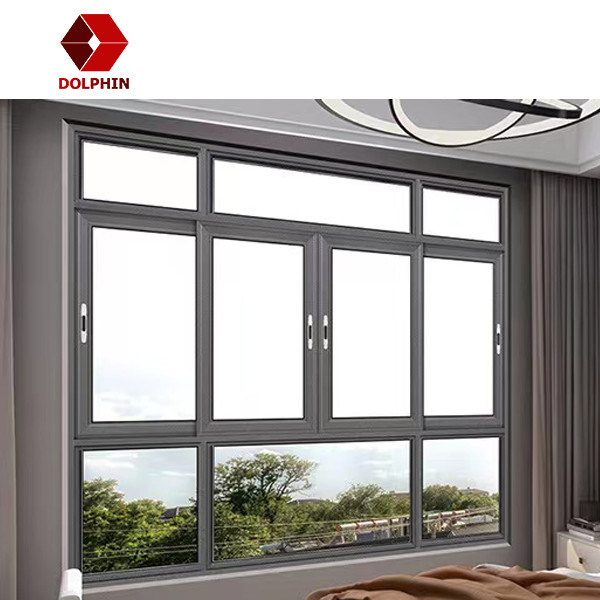 DOLPHIN Aluminium Glass Sliding Window Louver Curtain Insect Control